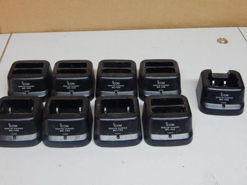 Lot of 9 Icom charging Bases BC-133 and BC-146