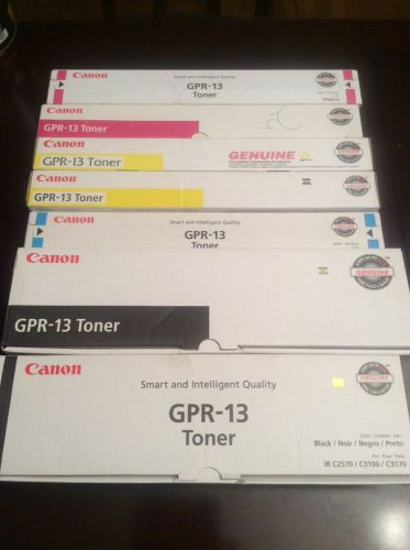 Canon GPR-13 Toner... 2 Black, 2 Yellow, 2 Magenta, and 1 Cyan cartridge