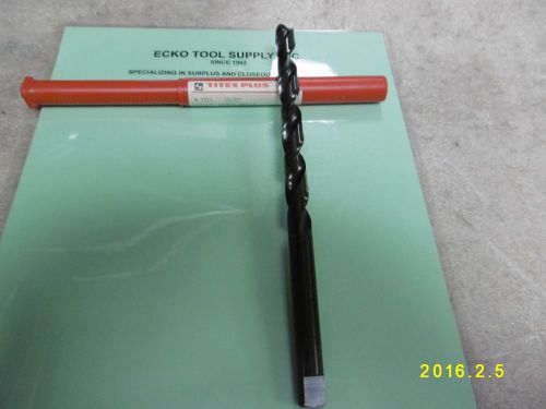 TAPER LENGTH DRILL 15/32&#034;{.4688&#034;}DIAM HIGH SPEED 118DG PT BLK OX NEW TITEX $4.80