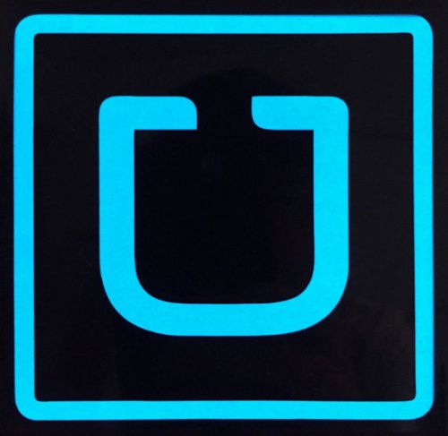 Uber driver glow light blue sign led el 12v cigarette powered illuminated for sale