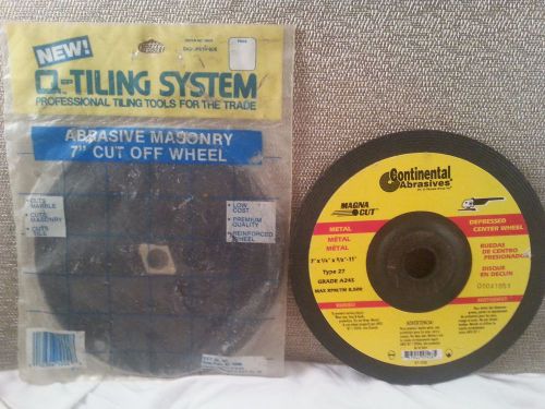 Q.E.P. Camelflex 7&#034; Masonry Cut Off Wheel Continental Abrasives 7&#034; Metal Grinder