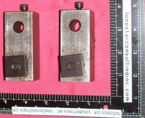 (2) VERSATILE STEEL IDENTICAL BLOCKS MACHINIST TOOLS w/ T-NUTS, BOLTS