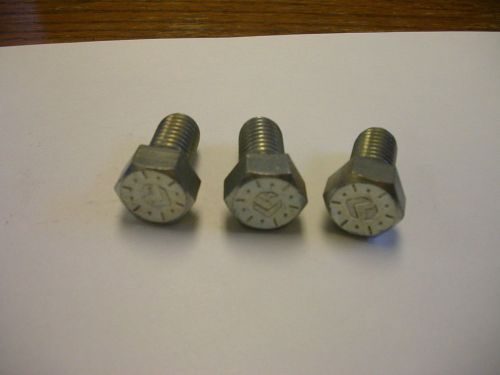 Hex head cap screw bolt 9/16-12 x 1&#034; grade 8  (package of 3) for sale