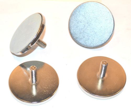 4 NOS Eclipse UK 2-1/4&#034;   CERAMIC SHALLOW POT MAGNET c/w threaded Stud #E694/MSC