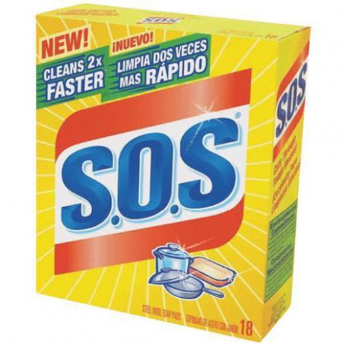 18PK SOS SCOURING PADS 98018