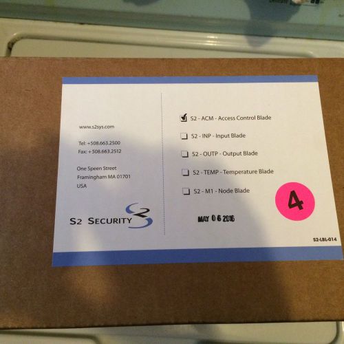 S2 Security - Netbox ACM - 4 Access blade: new in box