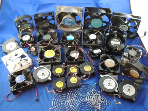 Huge Lot of 28 Assorted Electronics Equipment Fans Sunon Panaflow Fulltech IMC++