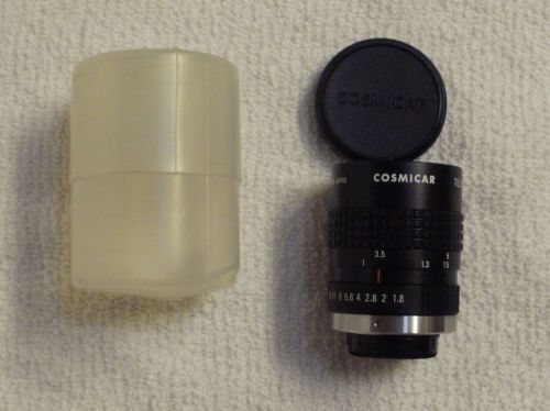 Cosmicar 1:1.8 50mm camera lens c-mount cctv microscope computar, nos, new for sale