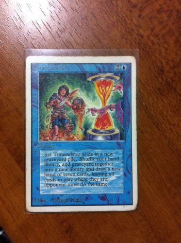 MTG Magic TimeTwister White Border Card Slightly Played