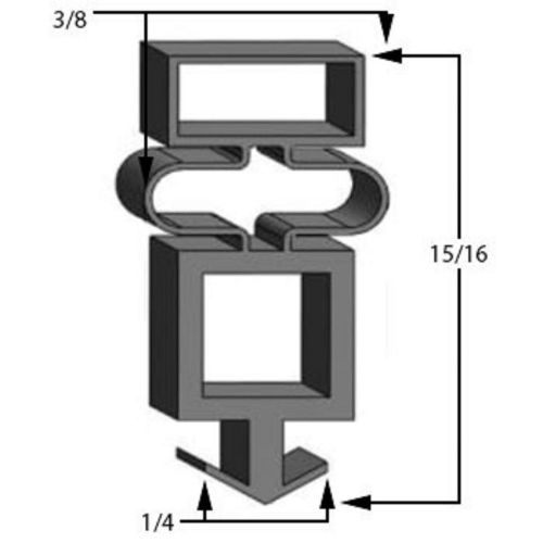 True Refrigeration Gasket 810802 Fits T-72, T-72f  Size 24 5/8 x 54 1/8