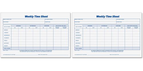 Tops Weekly Timesheet Form 30071, 2 Packs