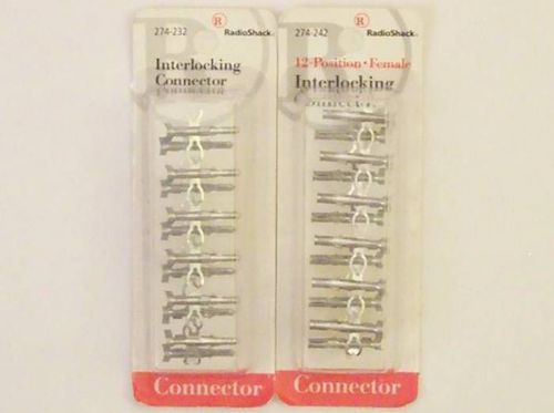 12-Position Male/Female Polarized Interlocking Connector Set ~ RadioShack