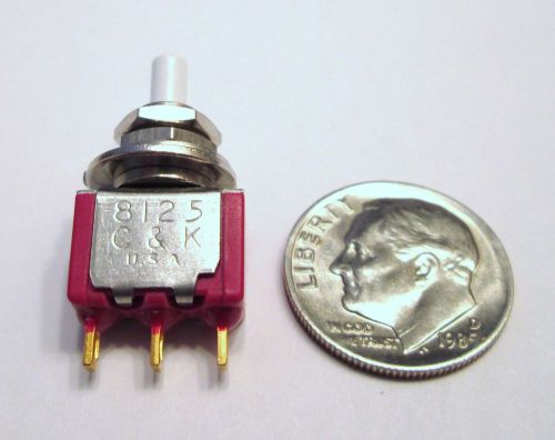 C&amp;k #8125shzbe  pb switch  spdt miniature  panel mount  nos for sale