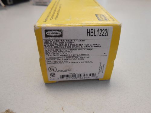 HUBBELL HBL1222I 20 AMP 120/277 VOLT IVORY SWITCH