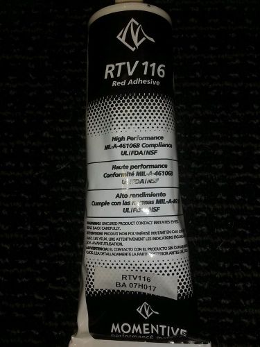 Momentive Performance Materials Rtv116 10.3Oztube Silicone 1 Part Adhesive Tube