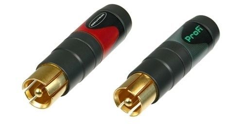 Neutrik nf2c-b/2 pair of professional `phono plug`(rca- cinch type) red &amp; black. for sale