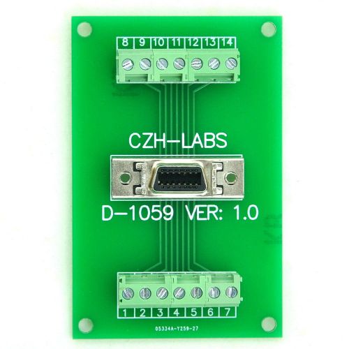 14-pin 0.05&#034; mini d ribbon/mdr female breakout board, scsi, terminal module. for sale