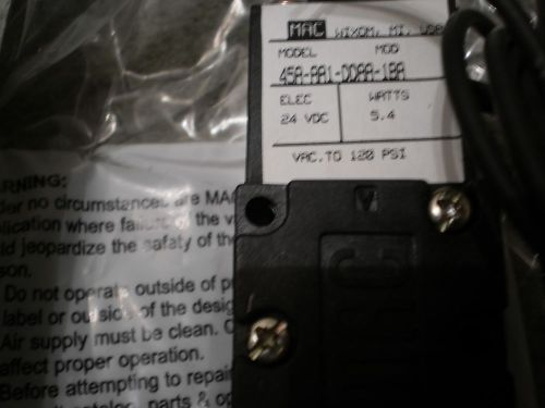 NEW IN BOX MAC 45A-AA1-DDAA-1BA SOLENOID VALVE 24VDC 5.4Watts