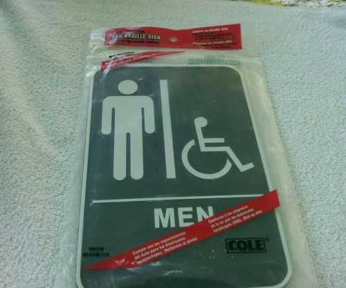 COLE  6&#034; X 9&#034; ADA BRAILLE SIGN MEN ACCESSIBLE SIGN