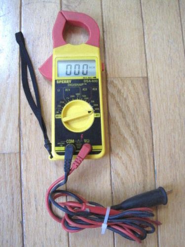 SPERRY DSA-600 Digisnap Clamp Meter Digital Snap Around Volt Ohm Ammeter