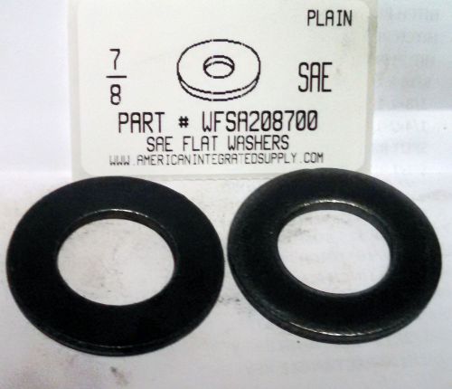 7/8&#034; SAE Flat Washers Steel Plain, 15/16&#034;IDx1-3/4&#034;OD. Nominal (10)