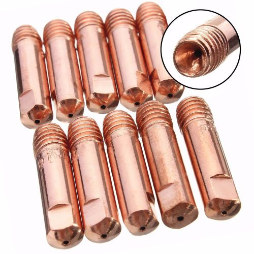 10PCS MB-15AK MIG MAG M6 0.8mm*25mm Metal Welding Torch Contact Tips