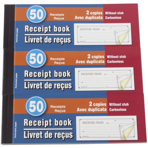 3 Sales Order Receipts Books of 50 2 Copies 7&#034; x 2 3/4&#034; No Stub