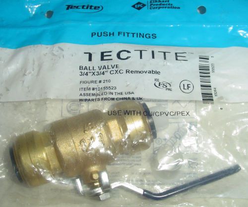 NEW~~3/4&#034;x3/4&#034; Tectite Ball Valve, CXC Removable~Elkhart  10155523 Push On