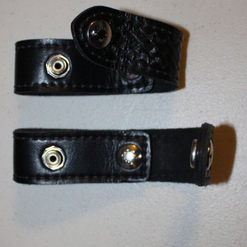 Safariland Black Basketweave Black Snap Handcuff Strap - set of two