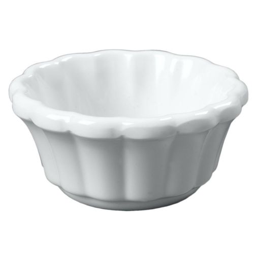 Carlisle 4394302 2.4 Oz. White Scalloped Ramekin - 48 / CS