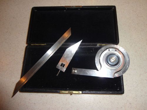 Vintage Protractor, Starrett No. 364 Bevel Protractor in Original Box, USA