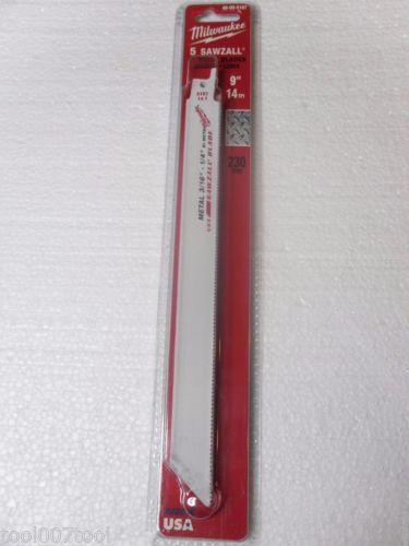 Milwaukee 48-00-5187 5 Pk 9&#034; 14TPI SAWZALL® Blades MADE IN U.S.A.