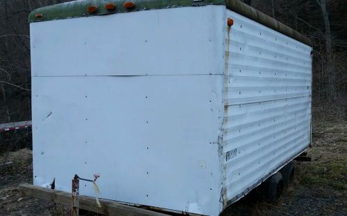 BOX TRAILER, 14&#039; COVERED, SHELVING,