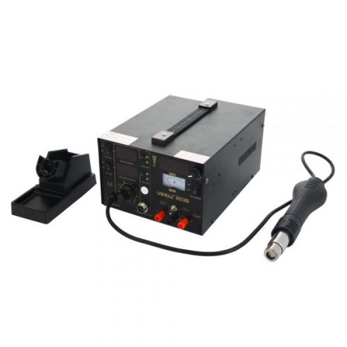 853D 3in1 DC 110V Power Supply SMD Rework Station Soldering Hot Air Gun Welder