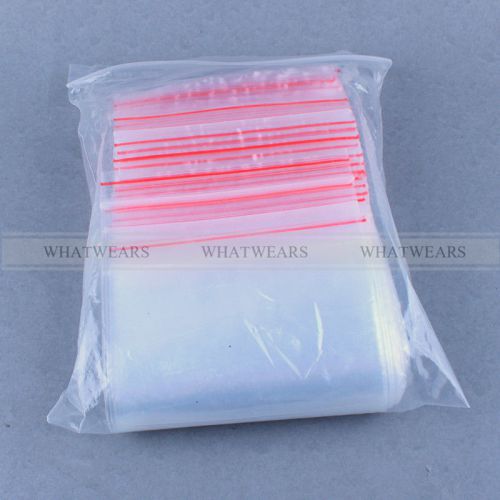 100x 10x25cm Jewelry Ziplock Zip Lock Reclosable Plastic Poly Clear Bags IND