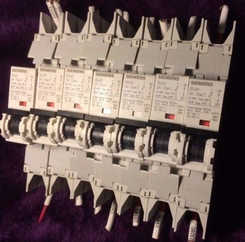 Lot of 7* SIEMENS 2 Amp 5SJ4102-7HG42  MINIATURE CIRCUIT BREAKER 1 POLE 277V