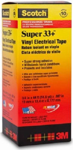 3M, 4 Pack, Scotch 33+, 3/4&#034; x 44&#039;, Electrical Tape, Premium Grade