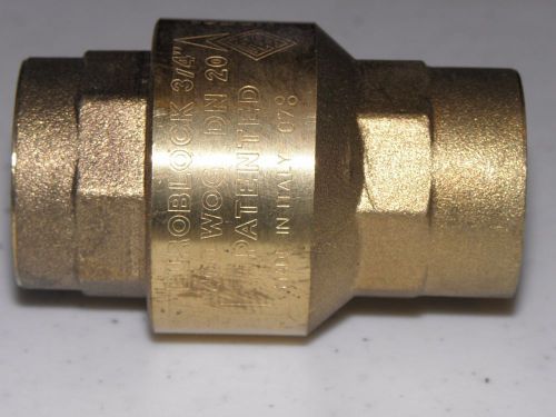 Spring Check Valve, BRASS, 3/4 , EUROBLOCK 400 WOG,