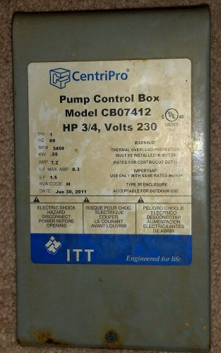 CB07412 G  Goulds Pumps Control Box 3/4HP 230V