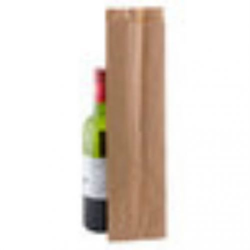 25 PCS WINE BOTTLE PAPER SHOPPING BAG BROWN BAG 4 1/2&#034;W x 2 1/2&#034;G x 16&#034;H