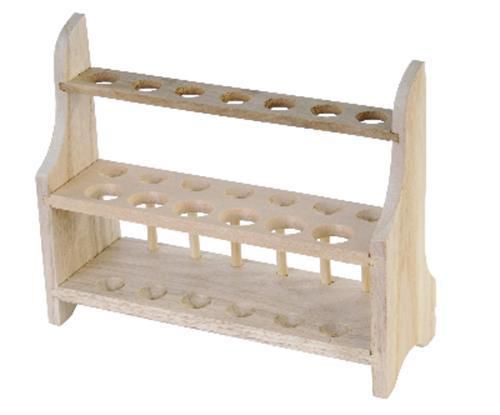 Test Tube Wooden Rack 13 Tube 2 Tier 7 X 20mm (.28&#034;X.78&#034;) 6 X 26mm (.24&#034;X.1.02&#034;)