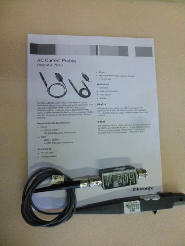 Tektronix P6021 120 Hz-60 MHz AC Current Probe with 011-0105-00 termination