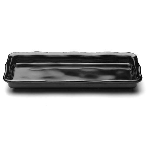 Elite Global M614 The Edge Black 14 x 6 1/2 x 1 5/8&#034; Rectangular Tray