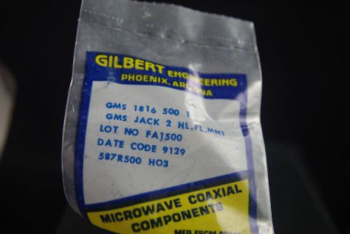 One NOS NIB Gilbert Engineering GMS Jack Type RF Microwave Connector / Adapter