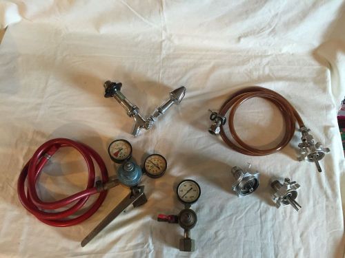 Vintage Rheingold Beer Tap Co2 Regulator Gauge Keg Fittings Kegulator Parts used