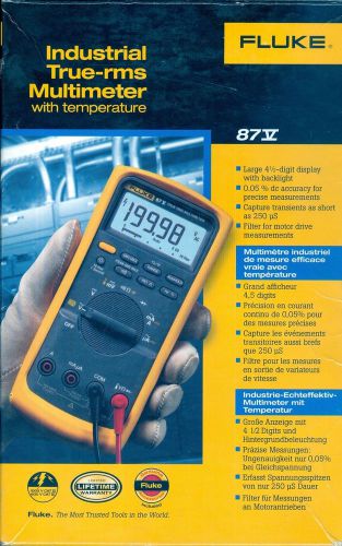 Fluke 87V Industrial True-RMS Multimeter with Temperature  - NEW IN BOX