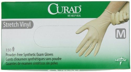 Curad Stretch Vinyl, Medium, 150 Count