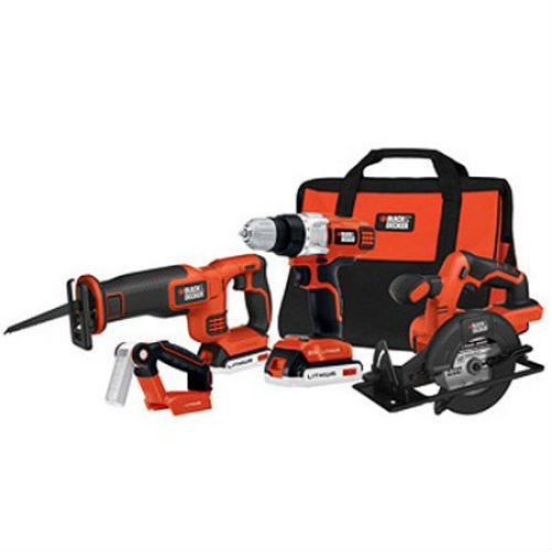 Black and decker 20v drill circul, saw, recip and light kit, bdcd2204kit 3 in 1 for sale