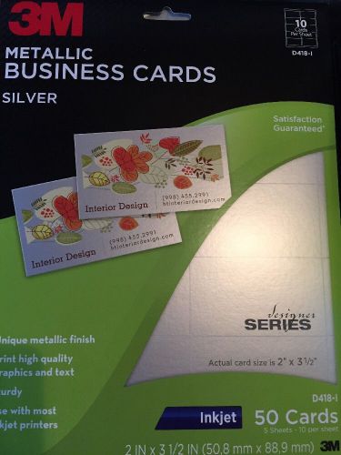 3M Metallic Business Cards Silver