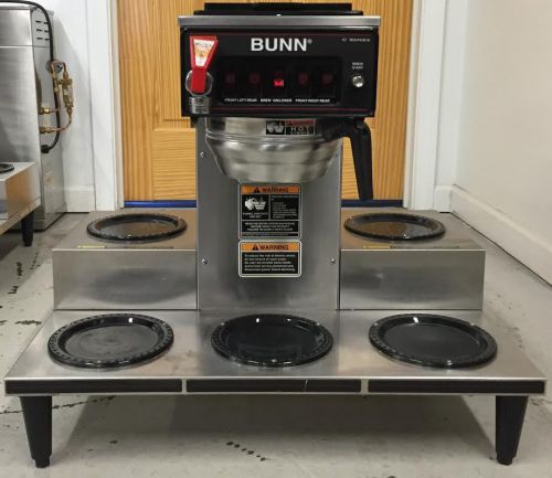 Bunn crtf5-35 automatic brewer with 5 warmers and stainless steel funnel for sale